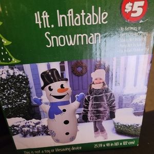 4ft inflatable snowman